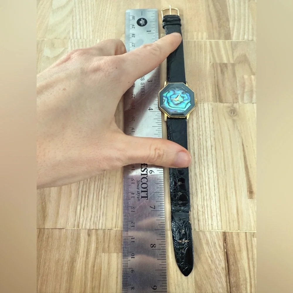 Vintage Vienna abalone octagon watch NEW BATTERY